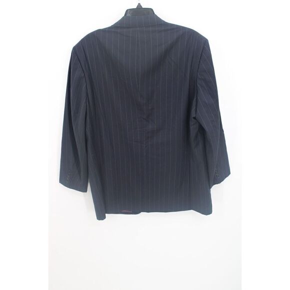 PAUL BETENLY NAVY GRAY STRIPE THOMAS 44R SUIT COAT & MATCHIN PANT 38R INSEAM 27" - Picture 11 of 16